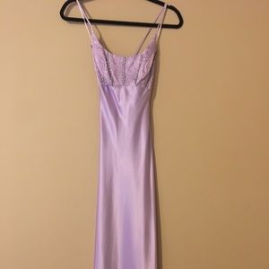 Purple full length dress with bead work